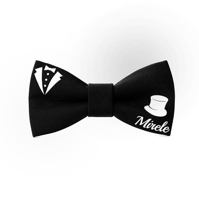 Papion negru personalizat mire Papion negru personalizat mire