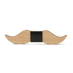 Papion din lemn decupat model mustata