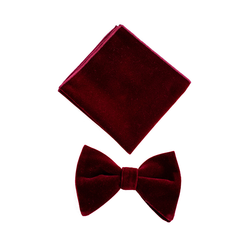 Set papion batista din catifea butterfly grena Set papion batista din catifea butterfly grena